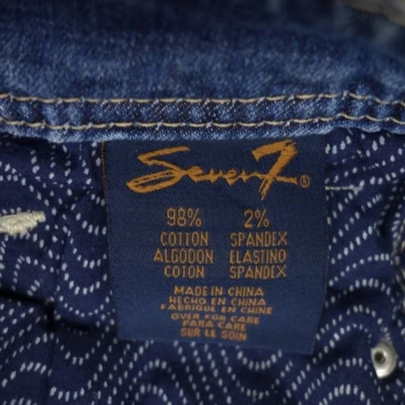 Seven 7 cropped flare distressed size 14 - Picture 7 of 7